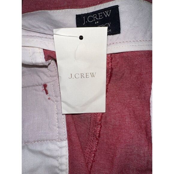 NWT J. Crew Gramercy Red Chambray 100% Cotton Shorts Size 38w - Picture 10 of 13